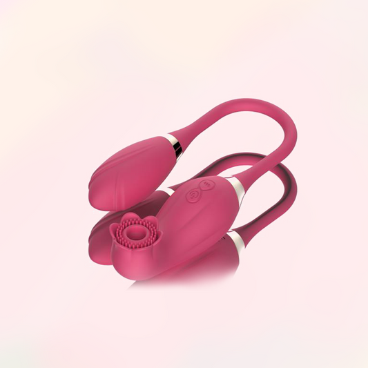 Rose Sex Toys for Women – Upgraded Rose Sex Stimulator for Women with Sucking Thrusting Dildo G Spot Vibrator Stimulator